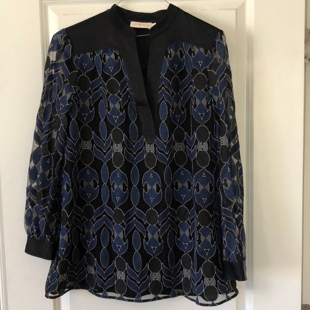 Tory Burch black and blue tunic